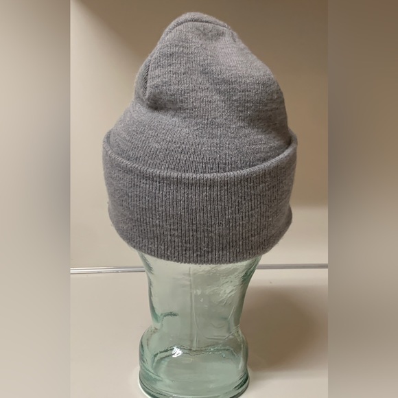 Adult Unisex Light Heather Grey CARHARTT Watch Cap Cuffed Acrylic Beanie Hat - Picture 6 of 11